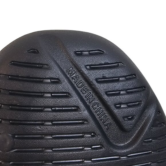 Pretty Little Things Womens 5/38 Black Cut Out Rubber Ribbed‎ Sole Slide Shoes - Picture 13 of 14